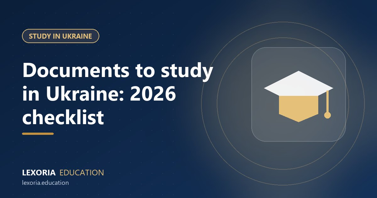 Documents to study in Ukraine: complete checklist for 2026